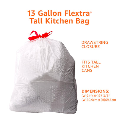 Amazon Basics 13 Gallon Drawstring Trash Bags