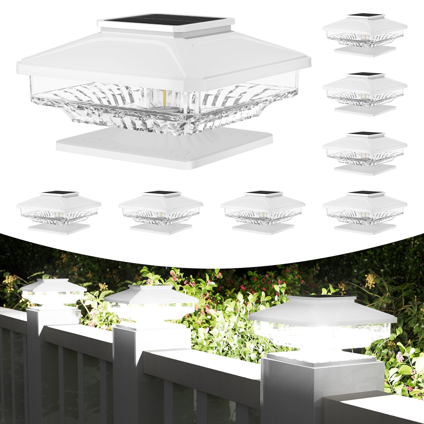 Solar Post Cap Lights for Garden and Patio