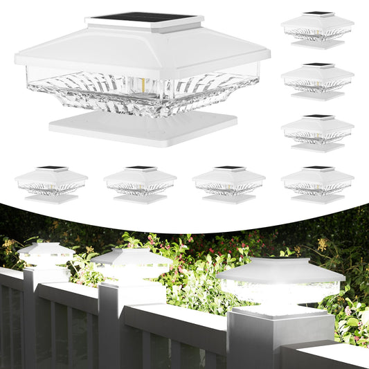 Solar Post Cap Lights for Garden and Patio