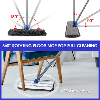 Masthome Microfiber Mop with 4 Reusable Pads