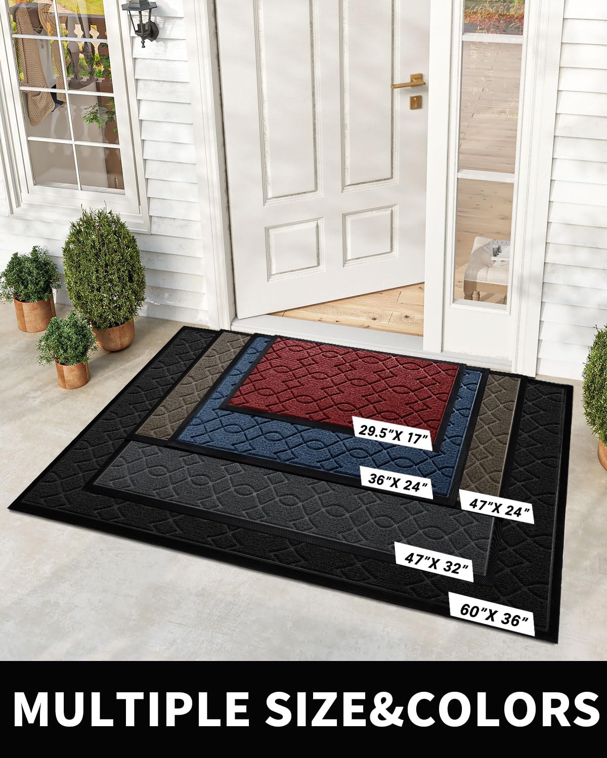 Yimobra Waterproof Non-Slip Outdoor Door Mat