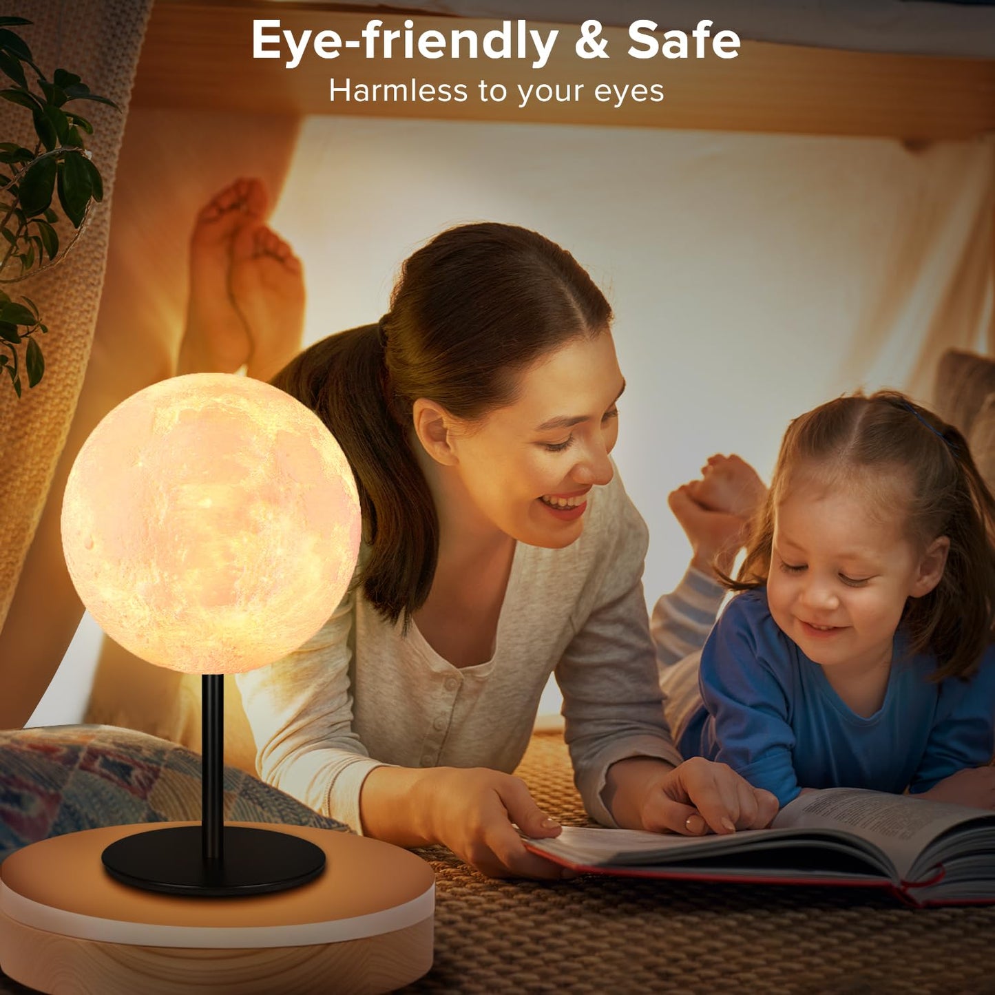 Small Table Lamp for Bedroom - Moon Lamp