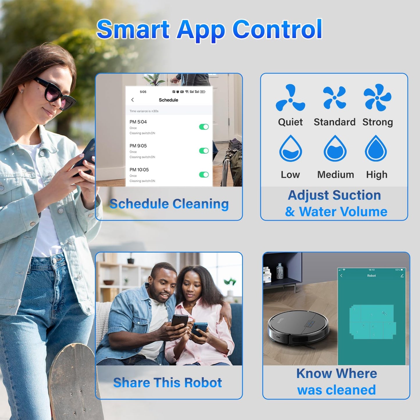 Tikom Robot Vacuum and Mop Combo with App
