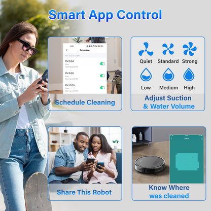 Tikom Robot Vacuum and Mop Combo with App