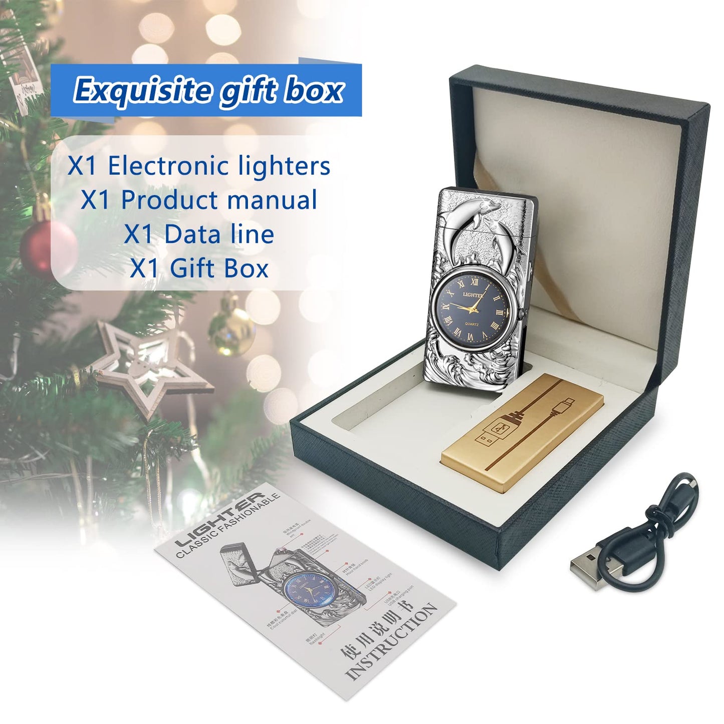 USB Rechargeable Windproof Plasma Lighter TIKIUKI