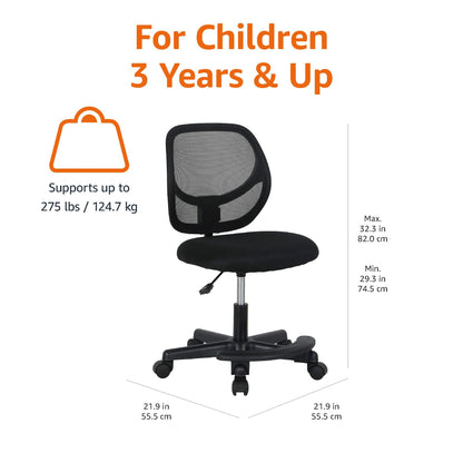 Kids Adjustable Low-Back Swivel Desk Chair