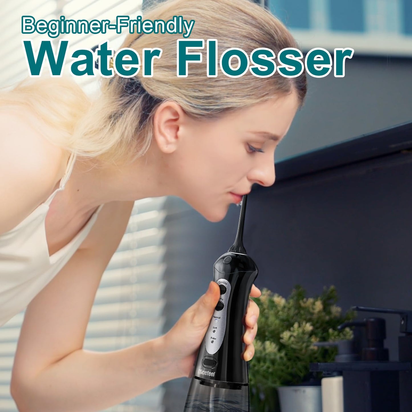 Nicefeel Cordless Water Dental Flosser with 3 Modes