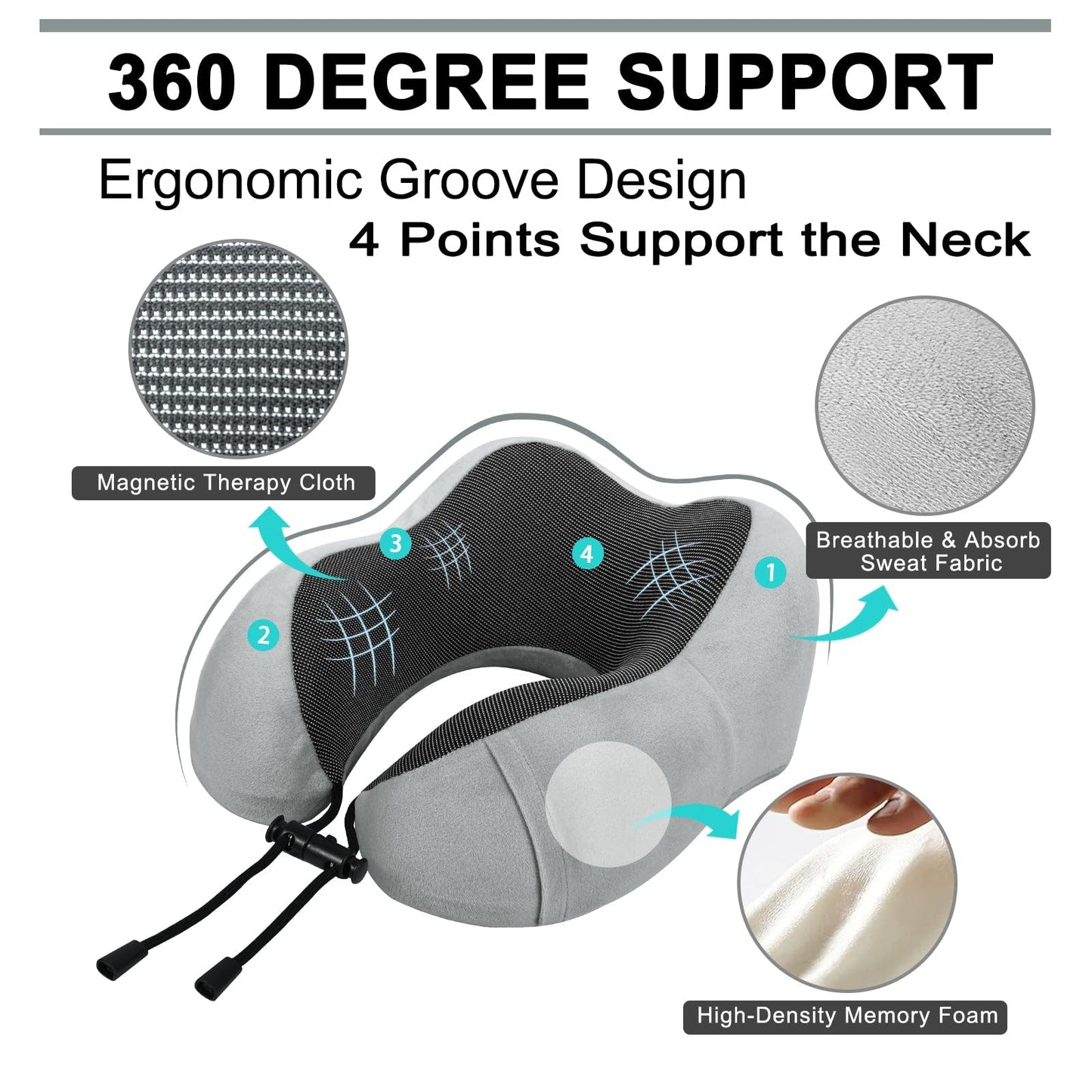 Travel Pillow and Blanket Set for Airplane