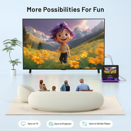 Portable DVD Player for Kids with Swivel Screen