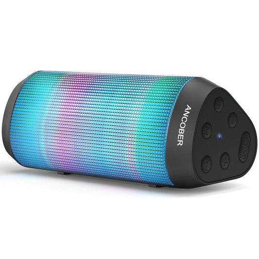 Portable Bluetooth Speaker with Lights & Waterproof