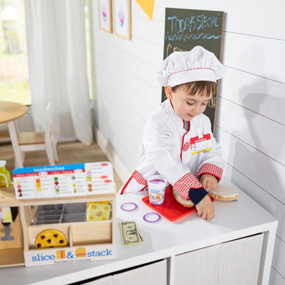 Melissa & Doug Wooden Sandwich Counter Play Set