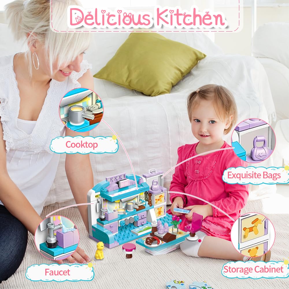 QMAN Building Blocks Dream Home Kit for Girls
