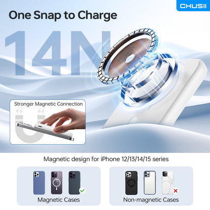 12000mAh MagSafe Wireless Power Bank with Stand