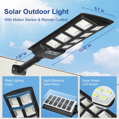Solar Street Light 200W Motion Sensor 4-Pack