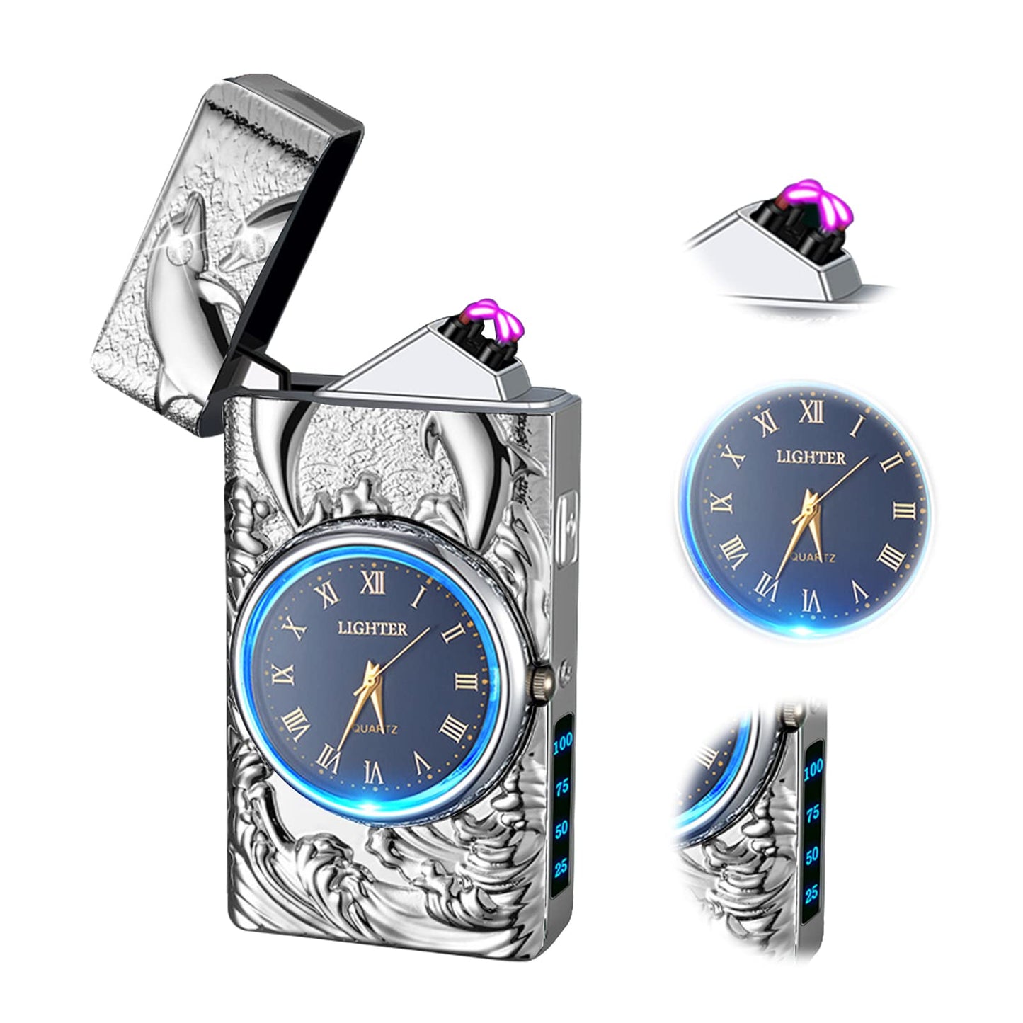 USB Rechargeable Windproof Plasma Lighter TIKIUKI