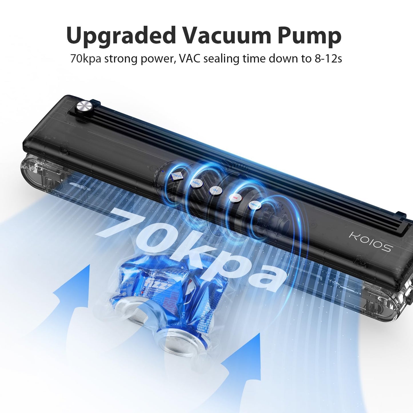KOIOS Vacuum Sealer with Cutter & 10 Bags