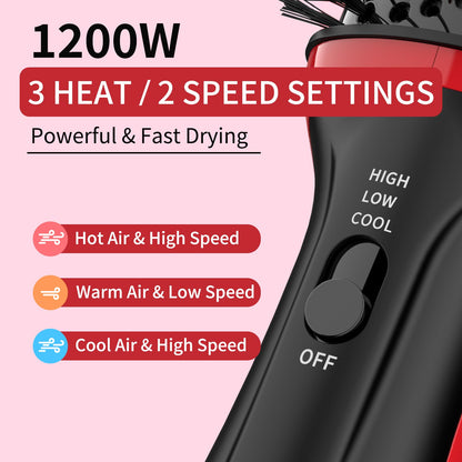 FSNEY Hot Air Hair Dryer Brush for All Types