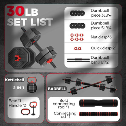 Keppi Fitness Adjustable Dumbbell Set for Home Gym