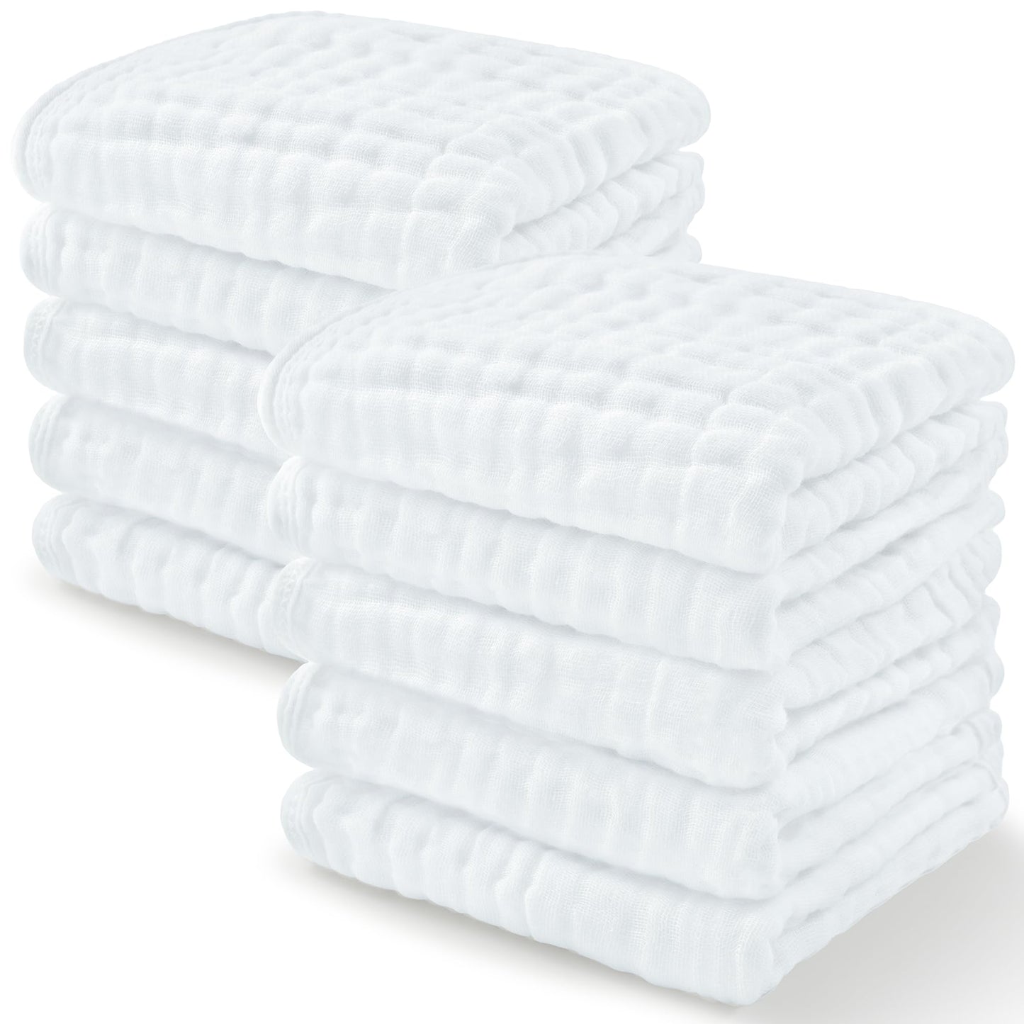 Baby Washcloths 10 Pack Soft Muslin Towels