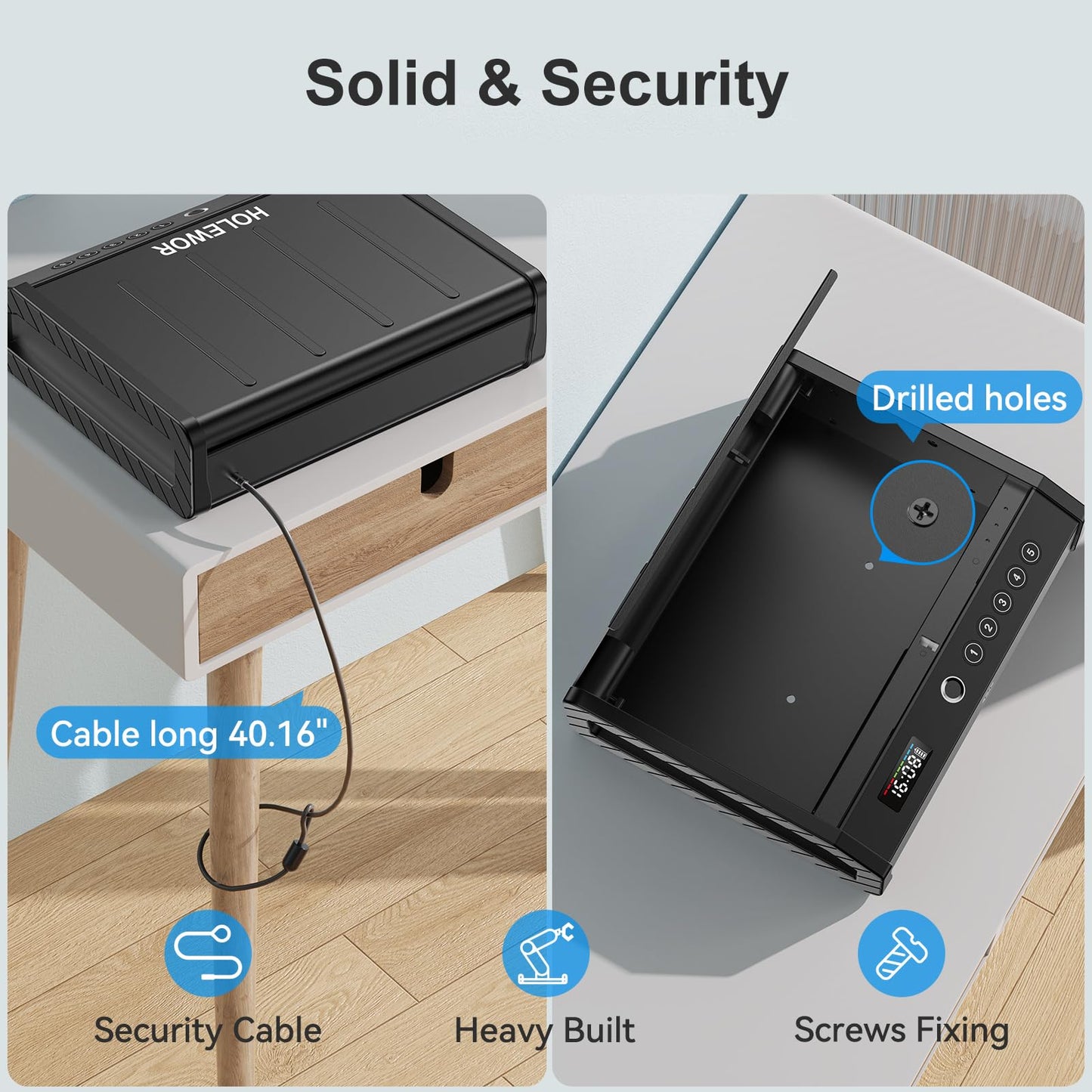 Biometric Pistol Safe with Quick Access Lock