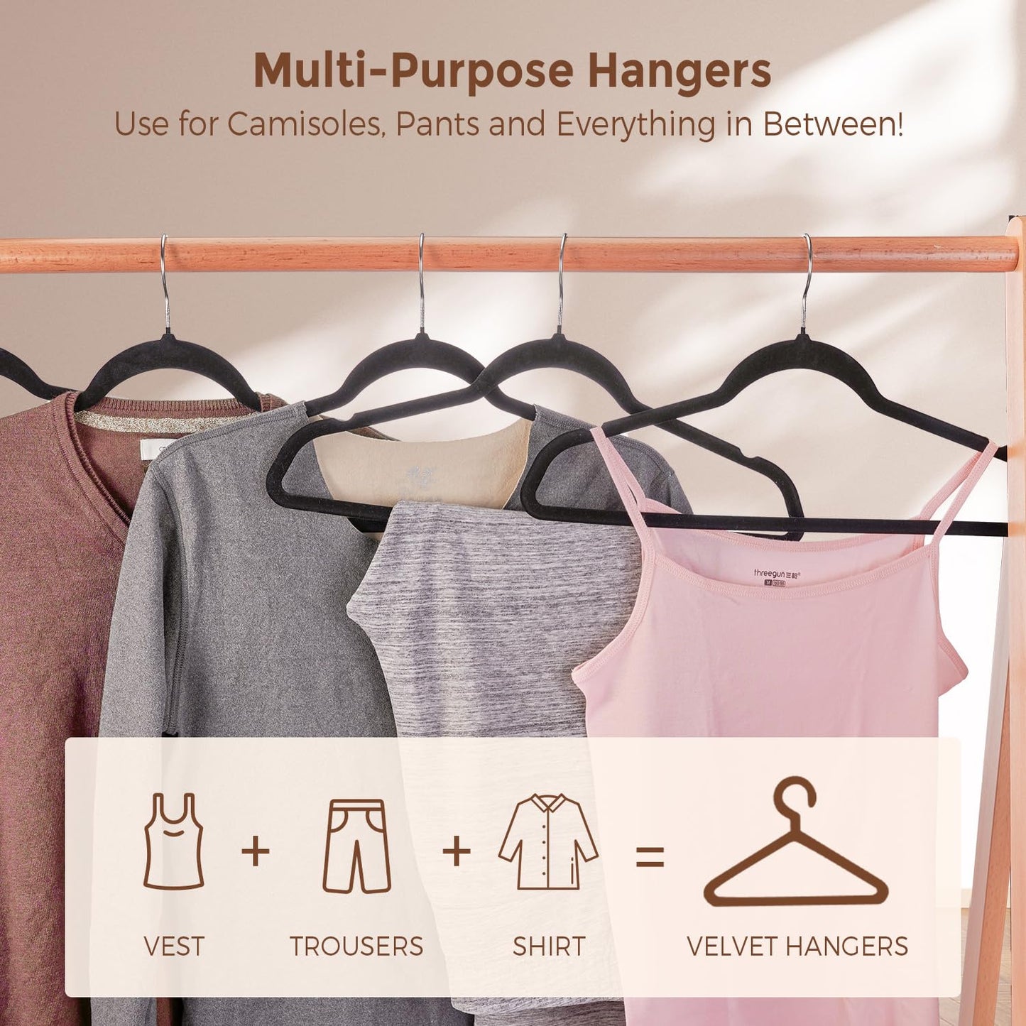 30 Pack Tonswachic Velvet Non-Slip Hangers