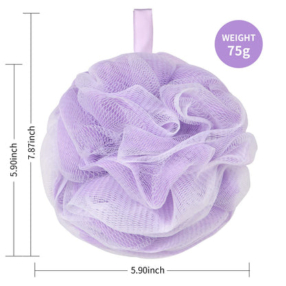 BCKENEY Bath Loofah Sponge Soft Mesh Shower Puff for Body Wash Bath Sponge Body Scrubber for Women & Men Body Exfoliator-Bathing Accessories