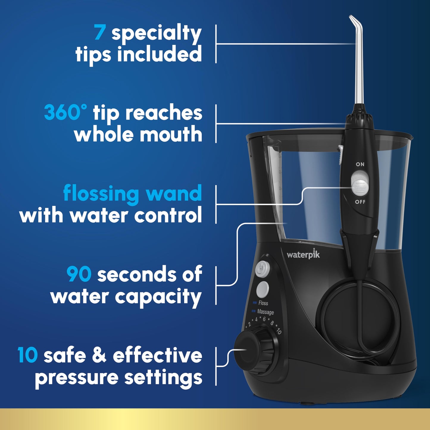 Waterpik Aquarius Water Flosser with 10 Settings