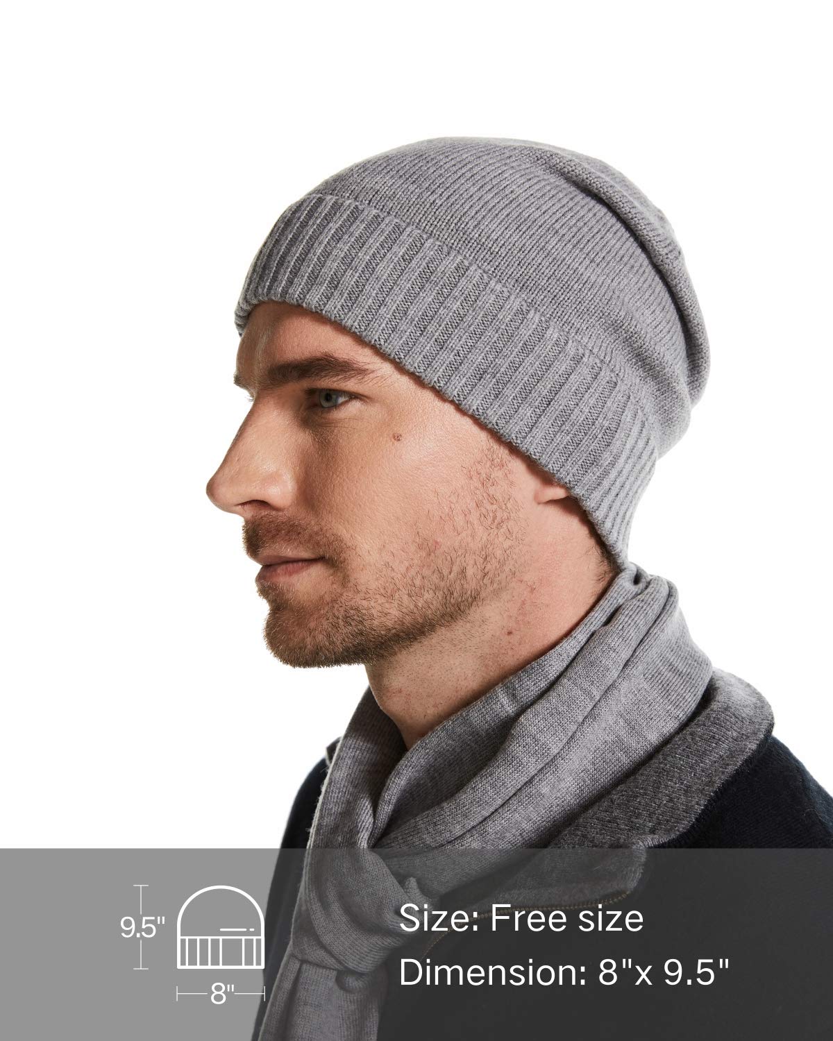 EURKEA Merino Wool Scarf & Beanie Gift Set