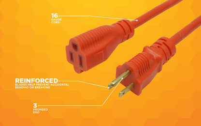 100 Ft Woods Outdoor Extension Cord, 16 Gauge