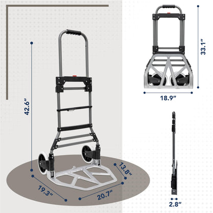250 LB Aluminum Folding Hand Truck Trolley Dolly