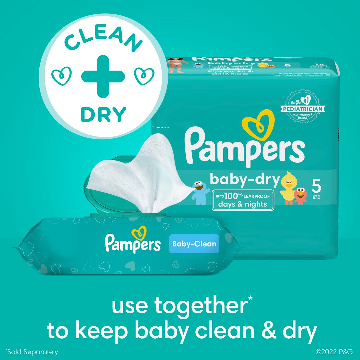 Pampers Baby Fresh Scented Wipes, 72 Count