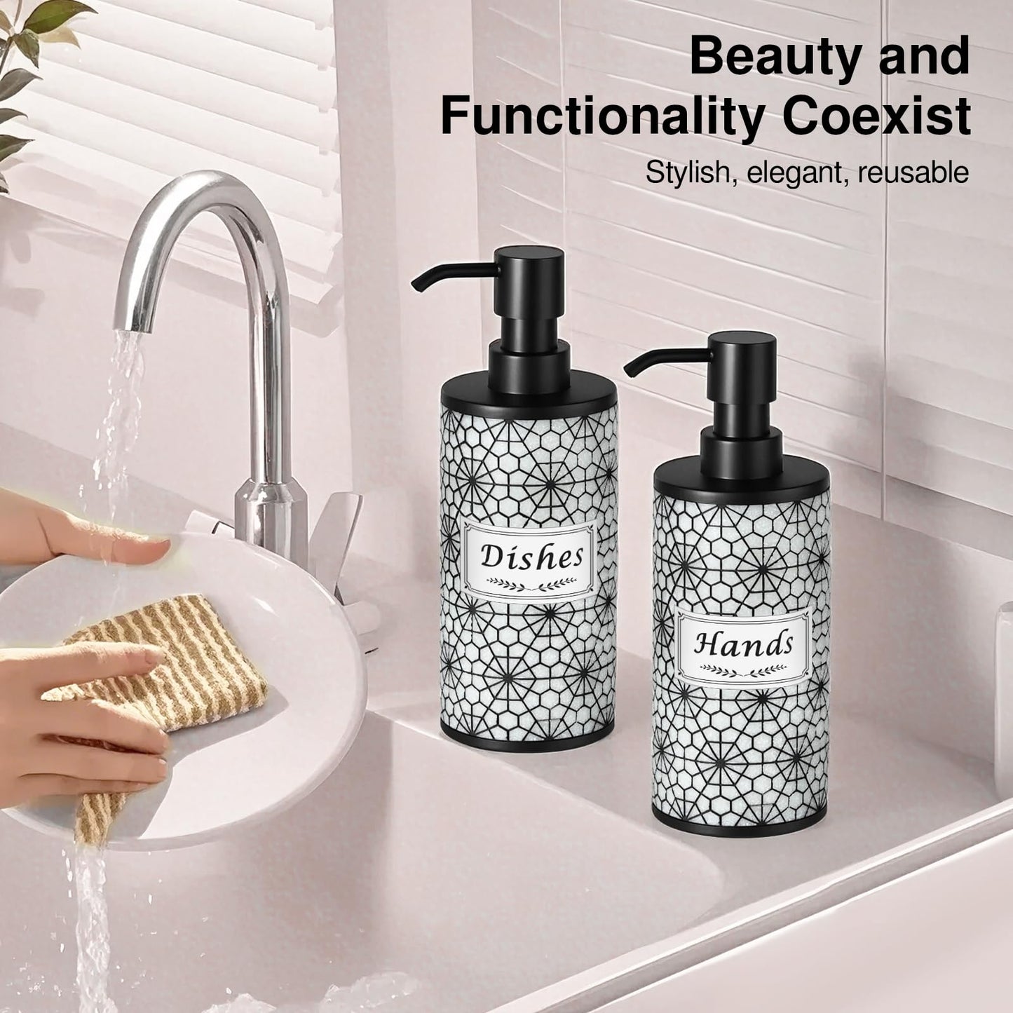 Shinowa 2-Pack Resin Soap Dispenser Set