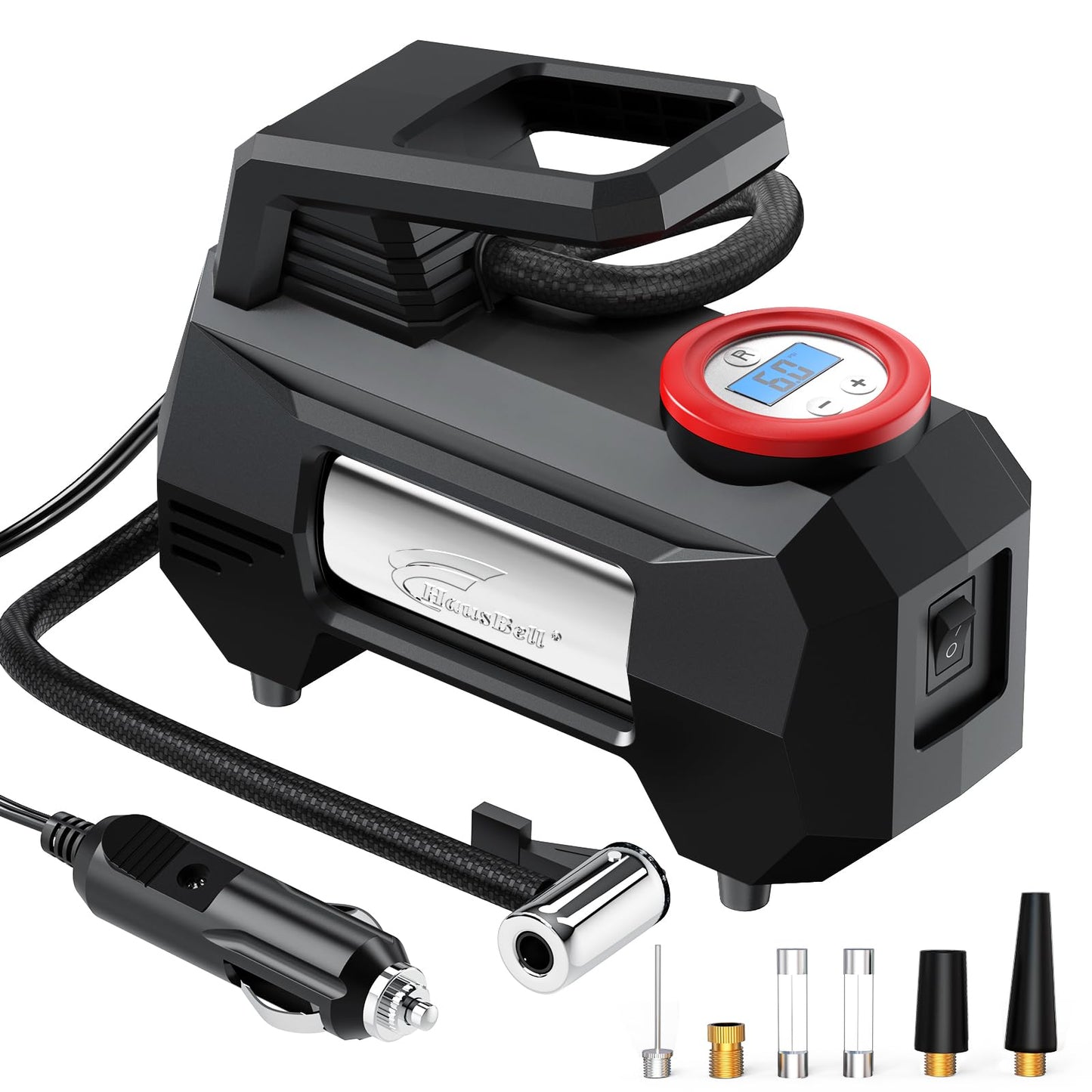 HAUSBELL Portable Car Tire Inflator with LED Light