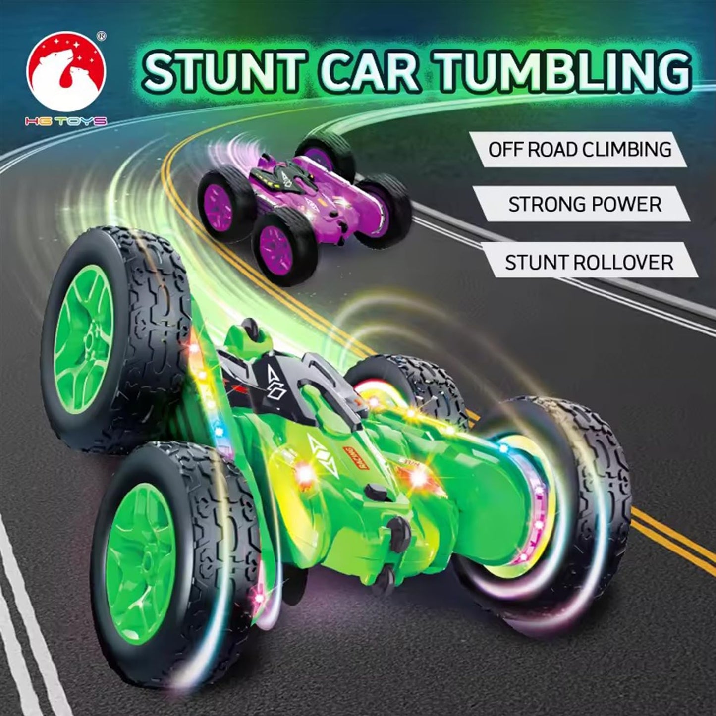 Remote Control Car with Lights for Kids
