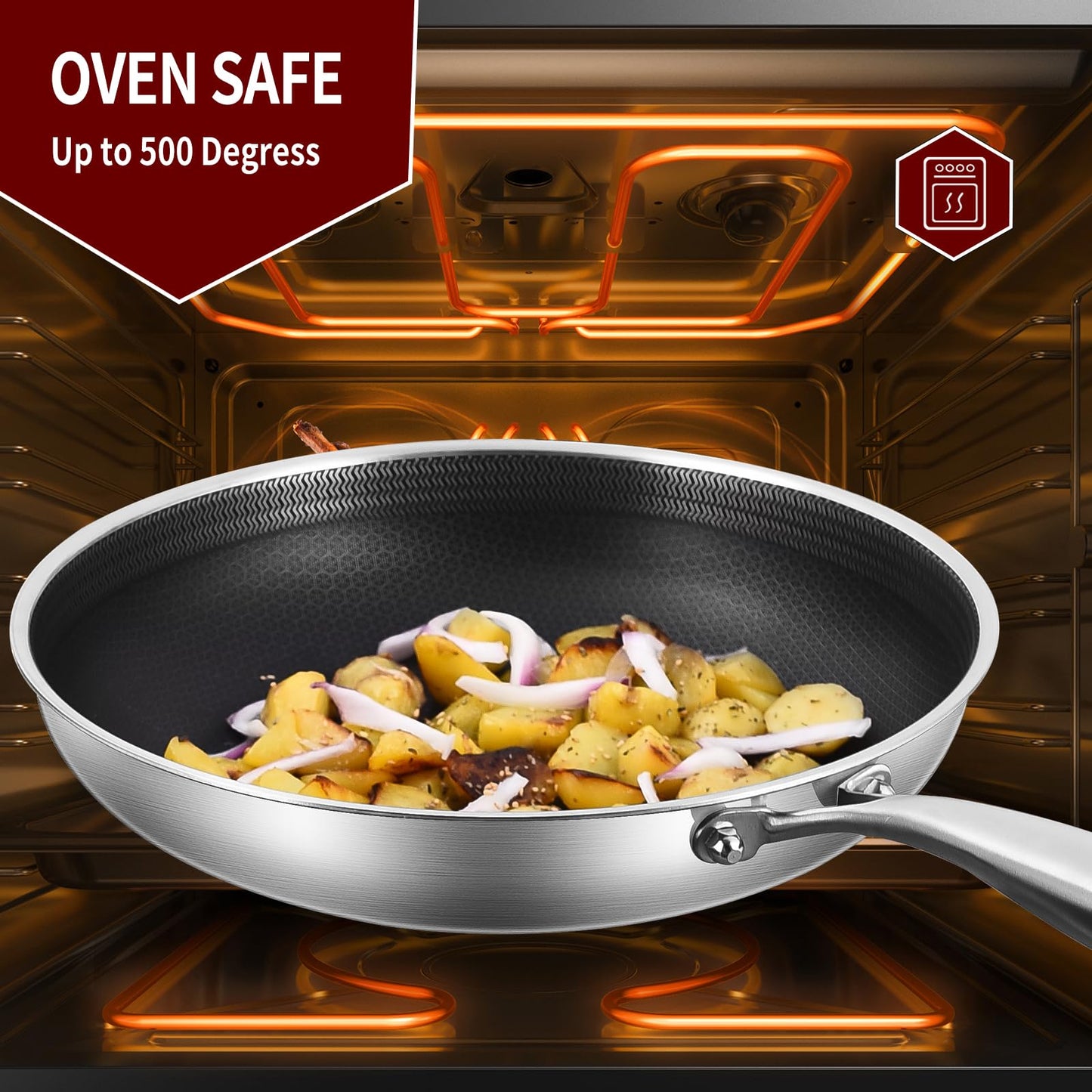 Tri-Ply Stainless Steel Non-Stick Sauté Pan Set