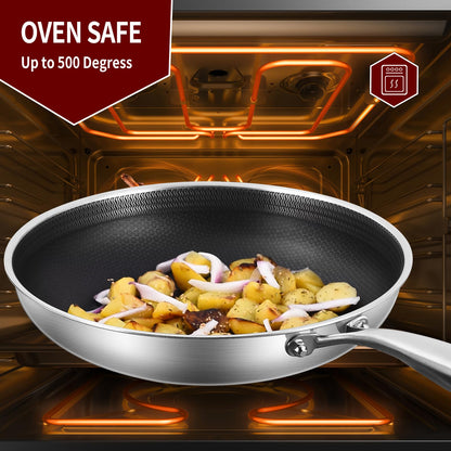 Tri-Ply Stainless Steel Non-Stick Sauté Pan Set