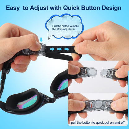 2 Pack Kids Swim Goggles Anti-Fog UV Protection