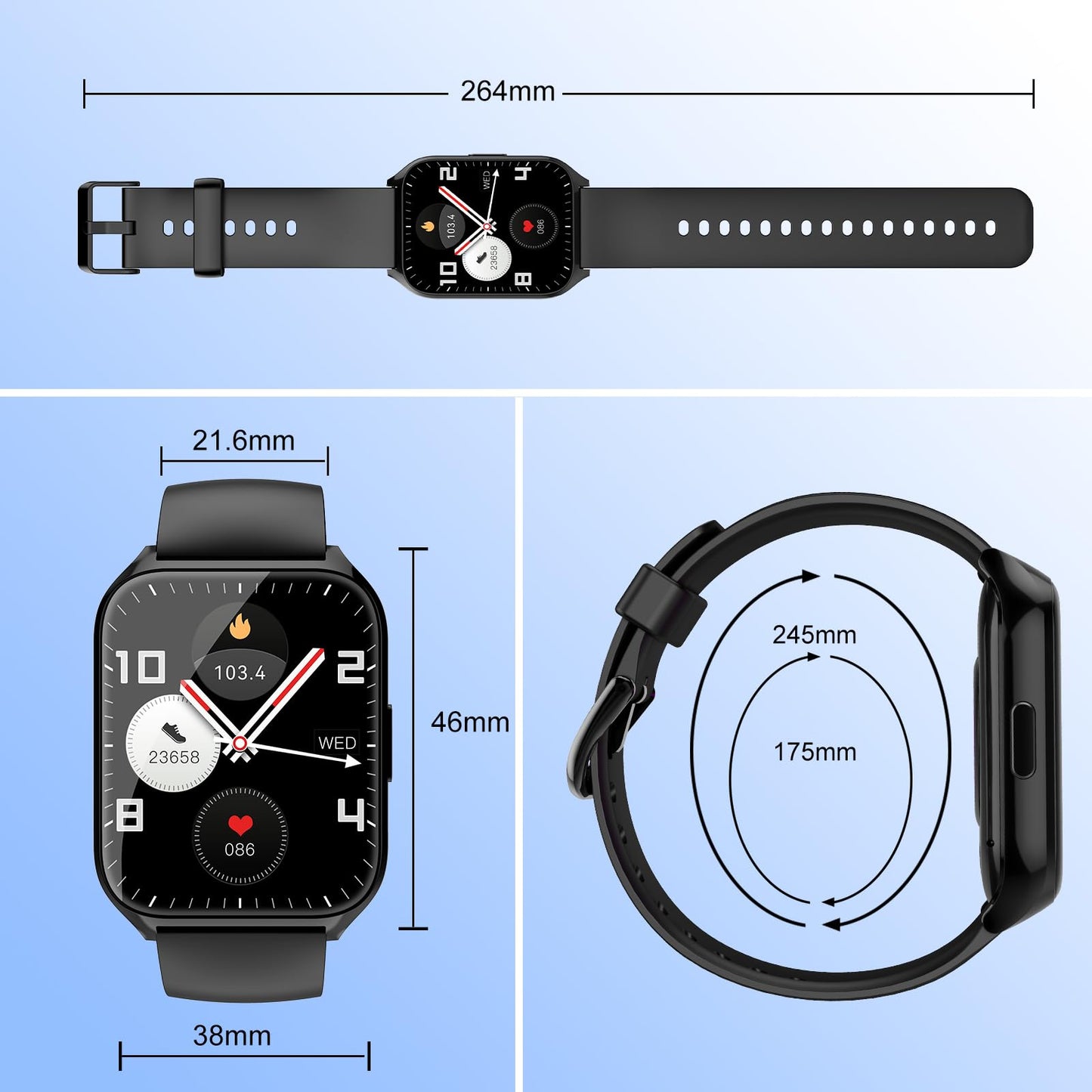 Smart Fitness Watch with Heart Rate Monitor