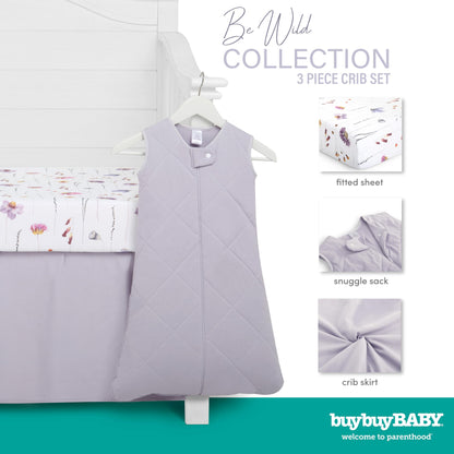 Evolur 3-Piece Crib Bedding Set, Soft & Washable