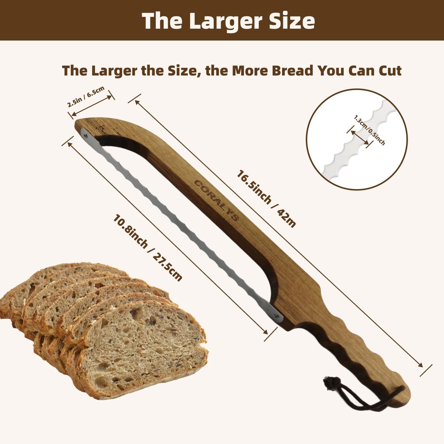 16.5” Bread Knife for Homemade Sourdough