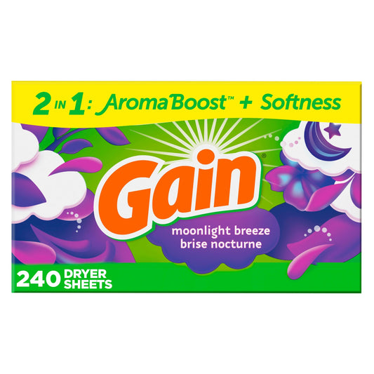 240 Count Gain Dryer Sheets Fabric Softener