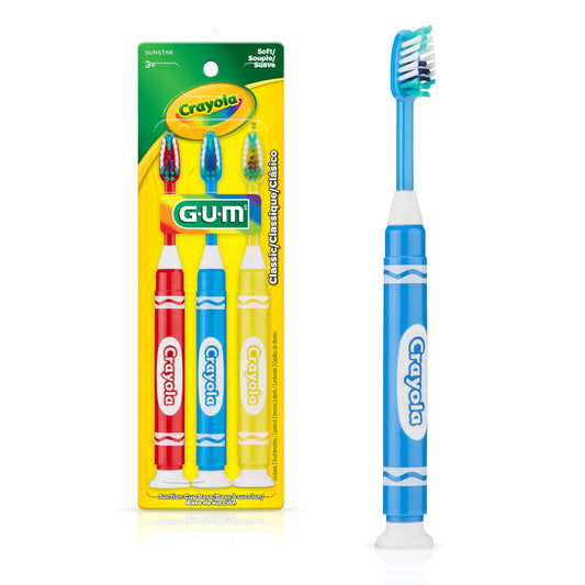 GUM Kids Soft Bristle Toothbrush Set, 3 Count