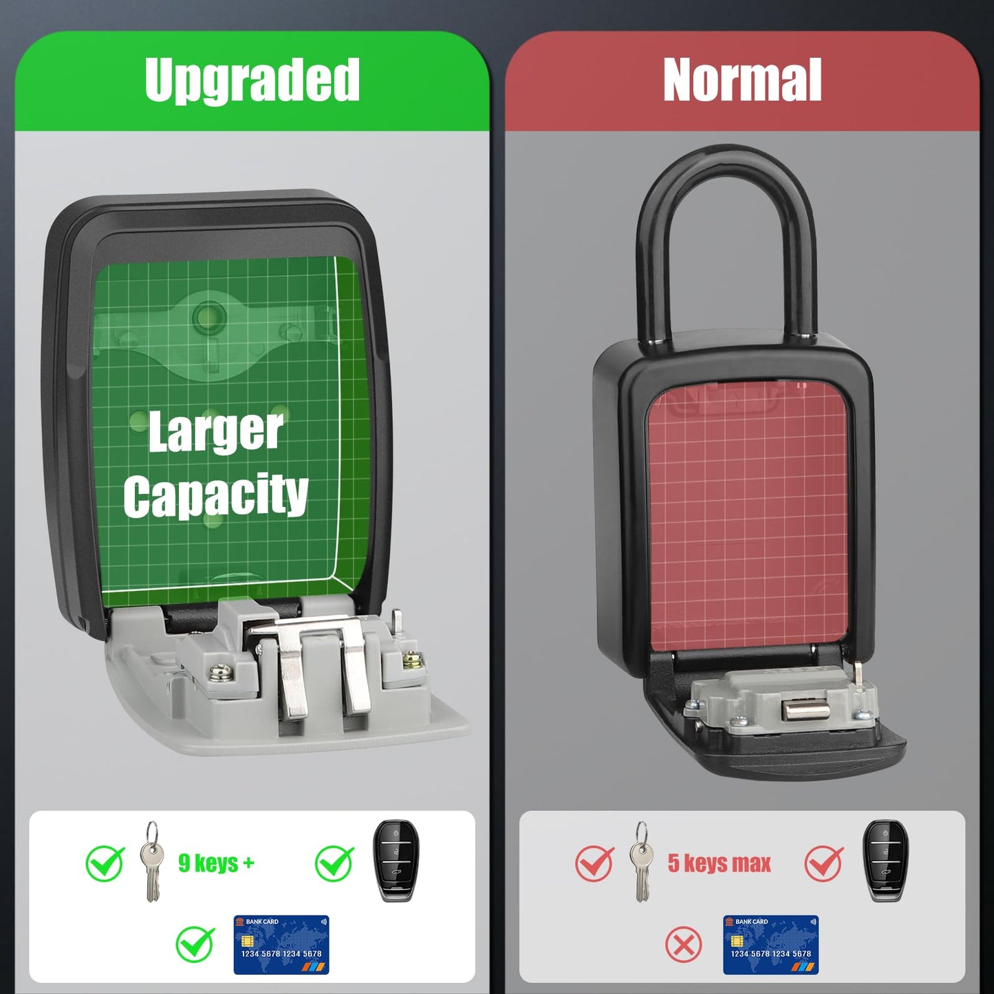 Large Key Lock Box with 4-Digit Code
