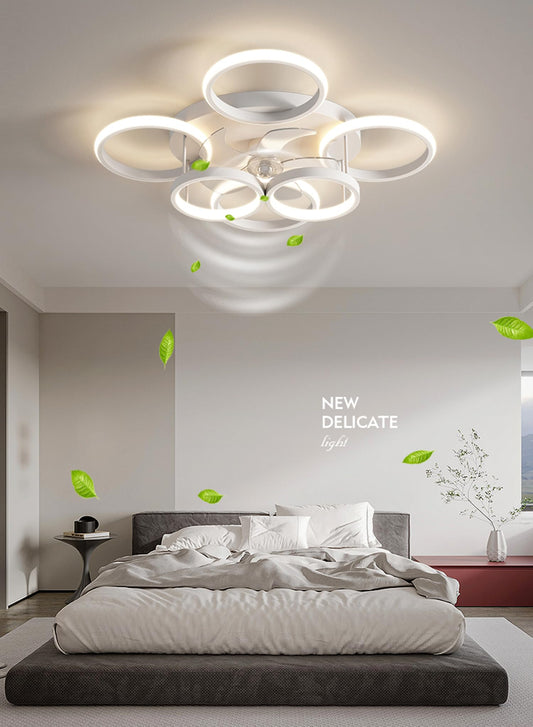 Anyeark Modern Low Profile Ceiling Fan with Light