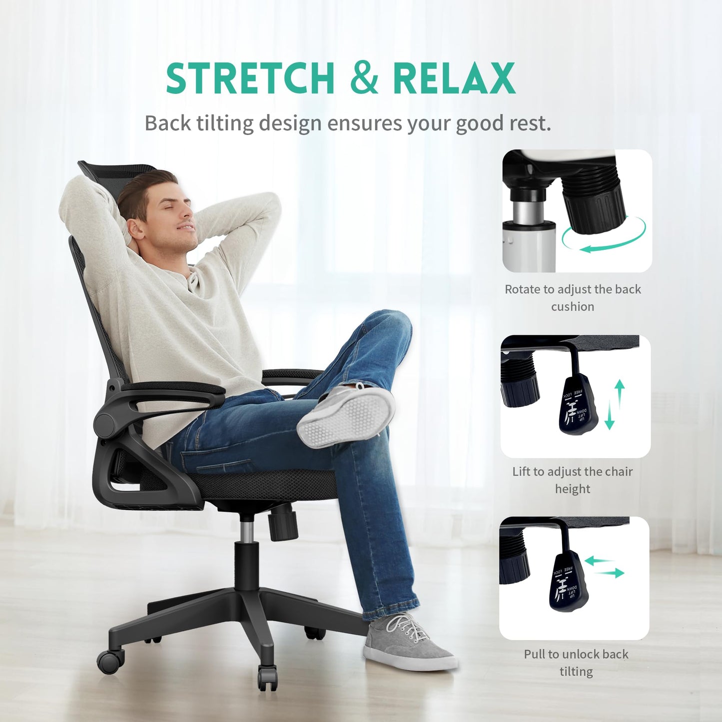 Ergonomic Office Chair with Adjustable Lumbar Support