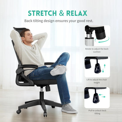 Ergonomic Office Chair with Adjustable Lumbar Support