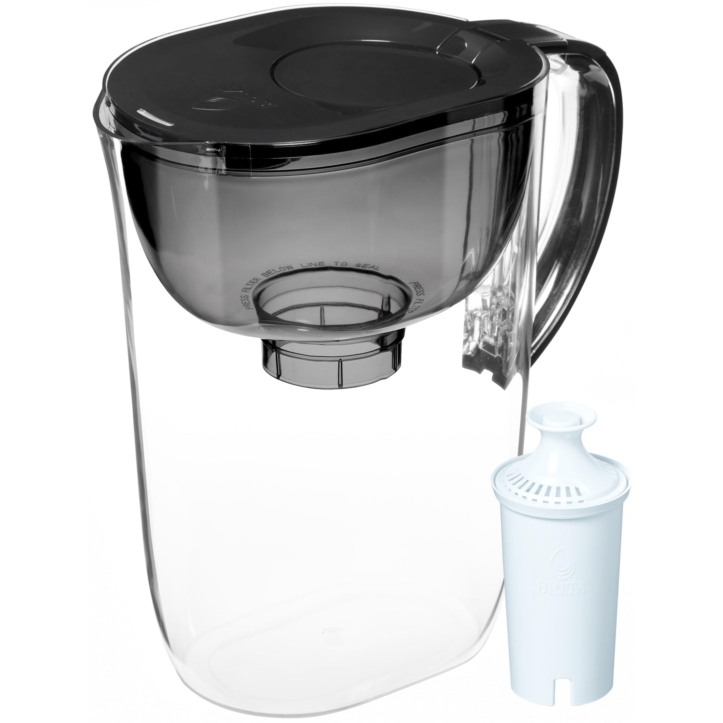 Brita 10-Cup Pitcher with Plus Filter, Black