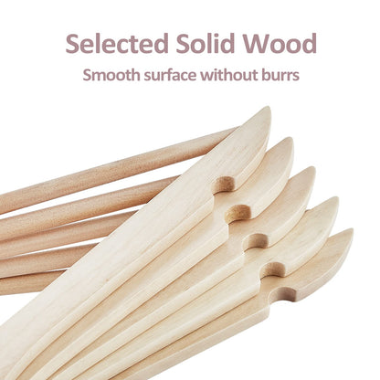 Wooden Coat Hangers 30 Pack with Swivel Hooks