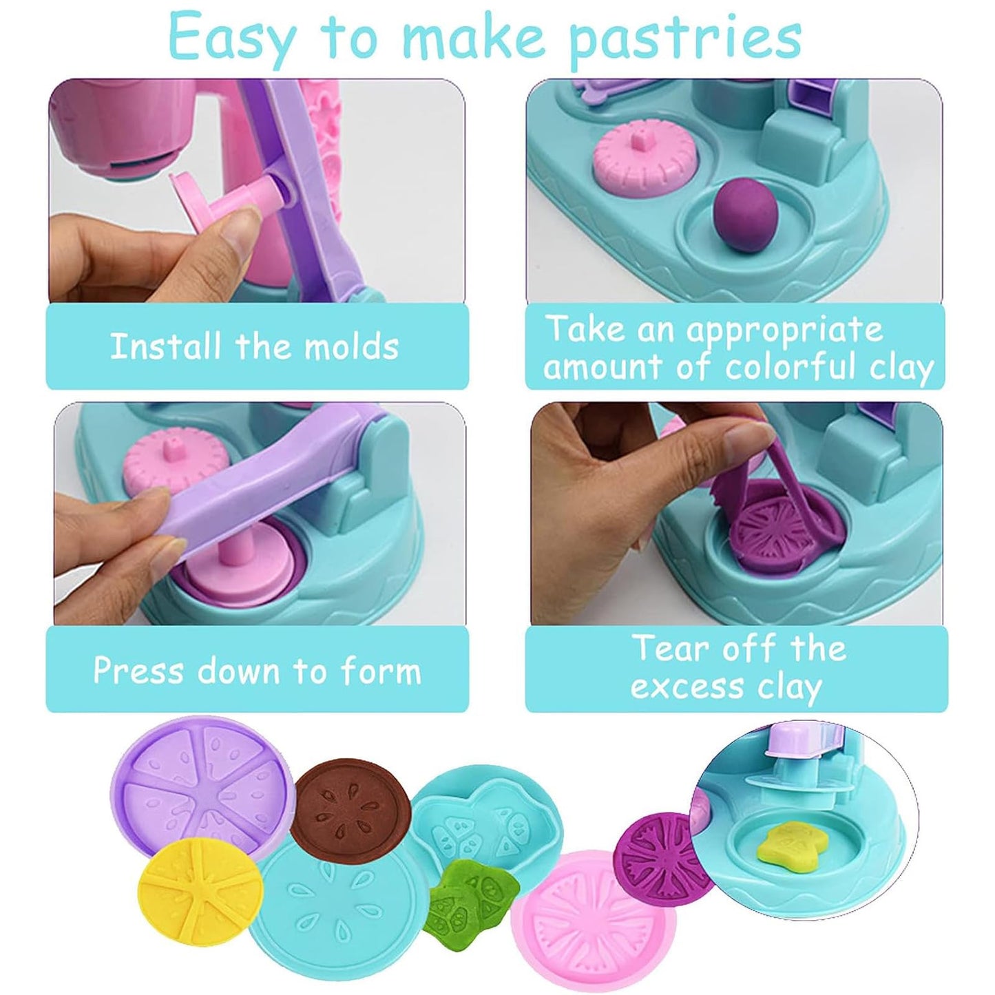 26 PCS Ice Cream Maker Dough Set for Kids