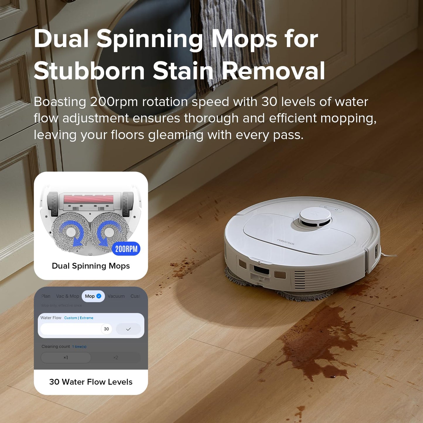 Roborock S Robot Vacuum and Mop with Self-Drying